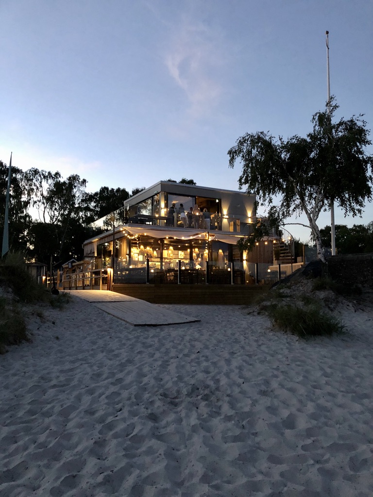 Strandtugg på kvällen